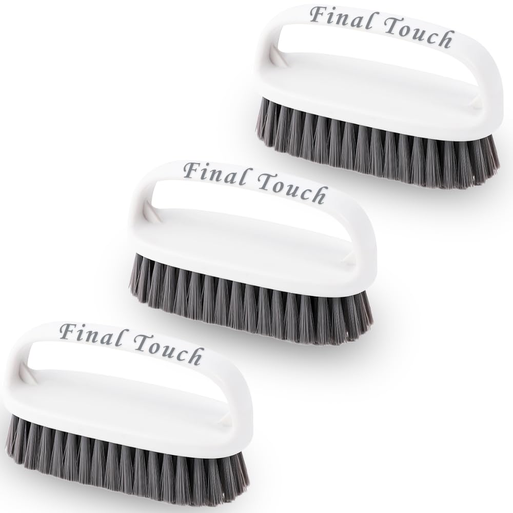Scrub Brush, Soft-Medium Bristle Scrub Brush with Handle - All-Purpose Cleaning Brushes for Kitchen, Bathroom, Shower, Tile, Grout, Sink & Floor