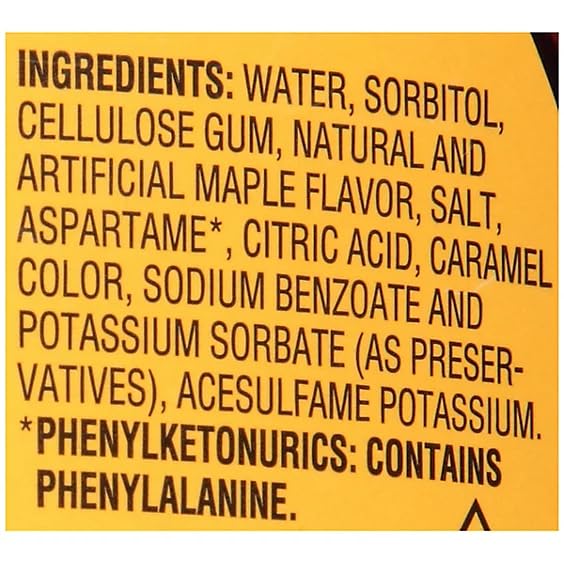 Sugar Free Low Calorie Syrup, Maple (Pack of 2)