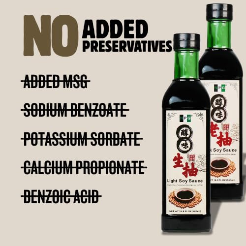 NPG Light & Dark Soy Sauce Set 16.9 fl oz (Pack of 2), Vegan, Non-GMO