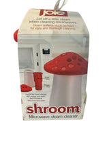 MSC International Joie Shroom Microwave Steam Cleaner, Mushroom-Shaped, Red and White, Cleans with Vinegar and Water, Dishwasher Safe