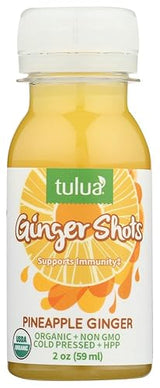 Tulua Ginger Shots - Organic Cold Pressed Ginger and Pineapple Juice, 12-Pack