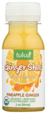 Tulua Ginger Shots - Organic Cold Pressed Ginger and Pineapple Juice, 12-Pack