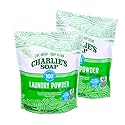 Charlie’s Soap Laundry Powder (100 Loads, 2 Pack) Hypoallergenic Deep Cleaning Washing Powder Detergent - Eco-Friendly, Safe, and Effective