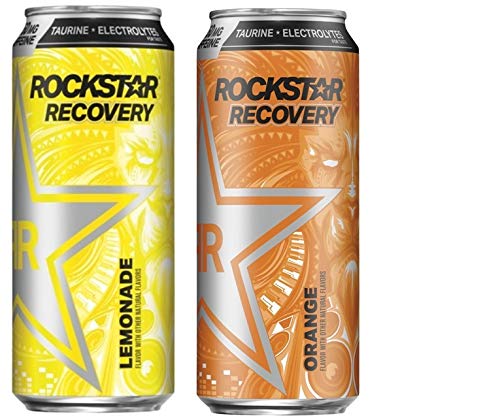 Rockstar Recovery Energy + Hydration - Variety Pack - Lemonade and Orange - 16fl.oz (Pack of 16)