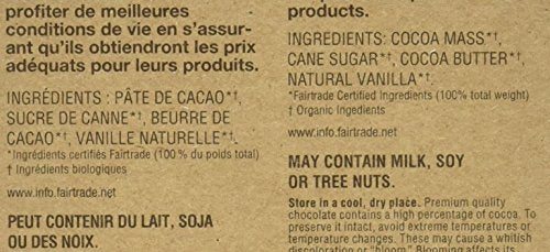 Jelina Chocolatier Fair Trade Dark Chocolate Bar 72%, 3.52 Ounce (Pack of 8)