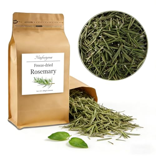 Freeze-Dried Rosemary Leaves, Vibrant and Lush, for Garnish Food/Spice Oil Making/Herbal Tea (Rosemary Leaves)