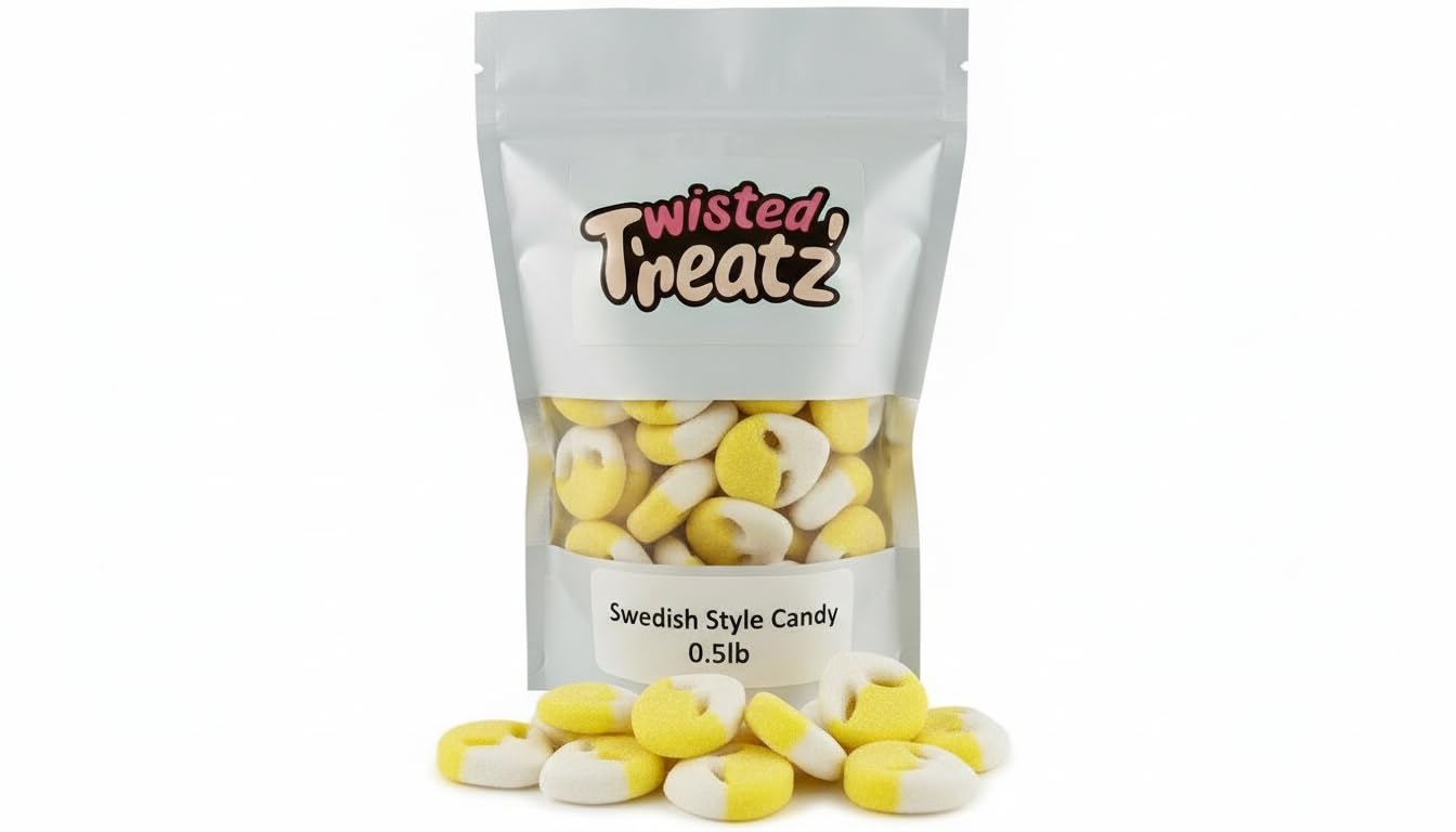 Swedish Style Candy Assortment Sour and Sweet Gummies Soft & Chewy Fruity Candy Mix (0.5lb, Sour Pineapple Passionfruit Aliens)