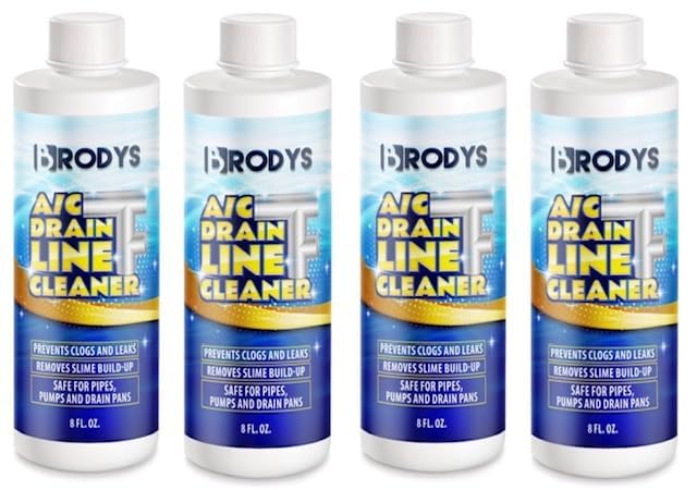 Brodys - A/C HVAC Drain Line Cleaner, Bottle, 2 MONTH SUPPLY, (Great to use at home, in the office, at restaurants and large commercial buildings) AC