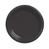 Creative Converting Touch of Color 50 Count Plastic Dinner Plates, Black Velvet