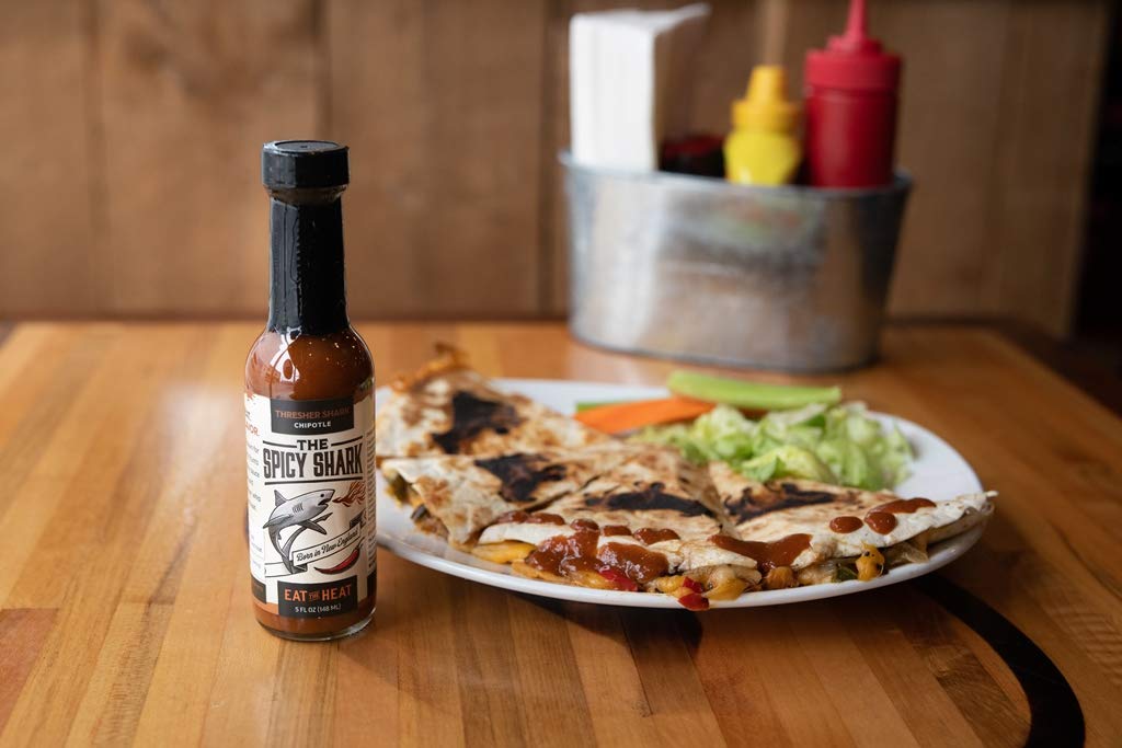 The Spicy Shark Thresher Shark Hot Sauce - Vegan Gluten Free Made in the USA - Brand featured on Hot Ones