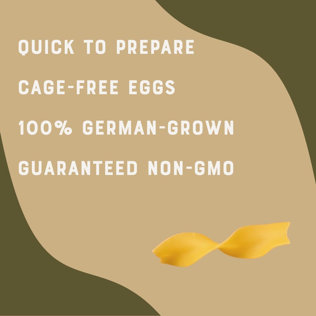 Bechtle Traditional German Egg Noodles - Broad Pasta Made with Cage-Free Eggs & Durum Wheat Semolina. Wide Stroganoff or Casserole Noodles, Imported
