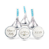 108ct Personalized Wedding Two Hearts Kiss Stickers - Candy Not Included