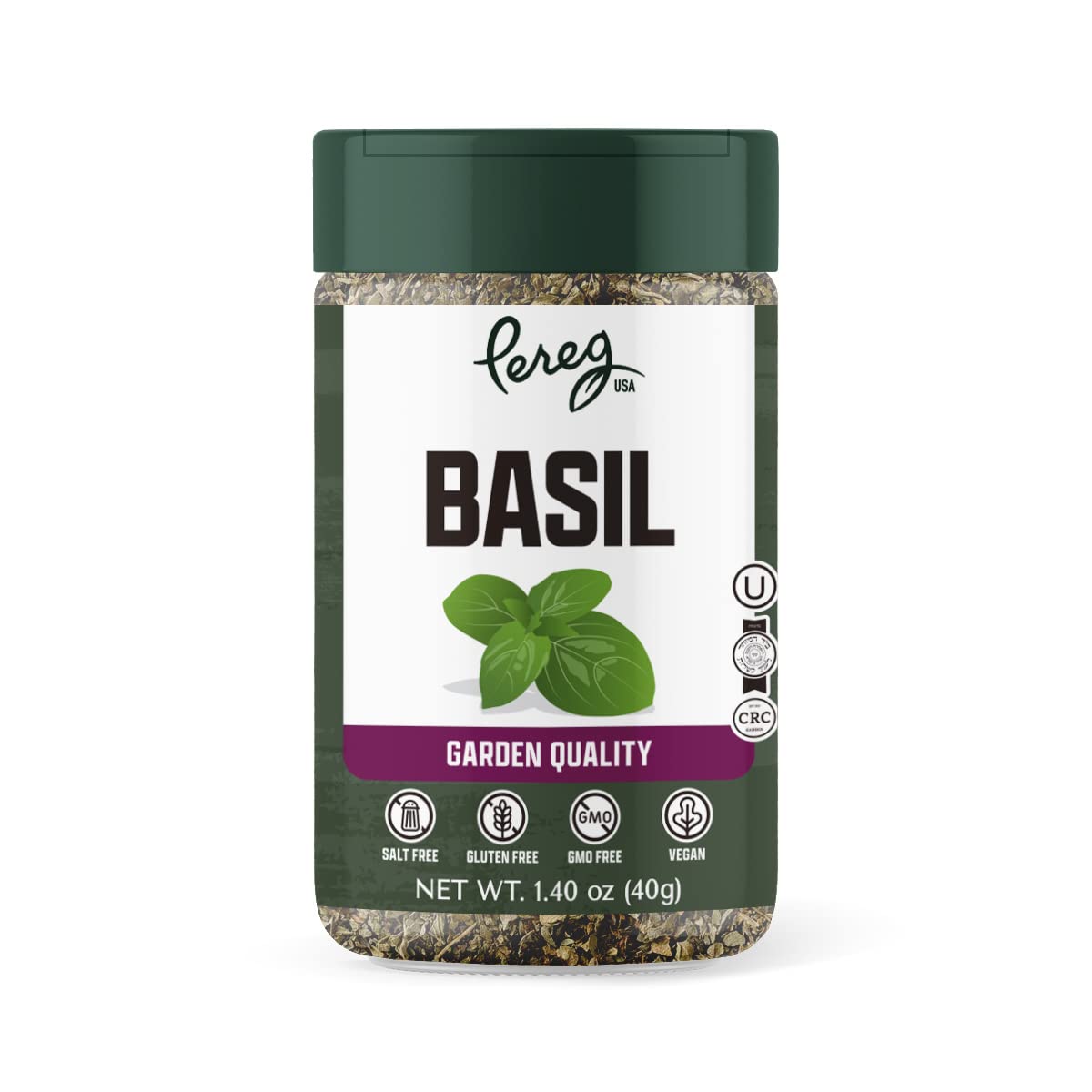 Dried Basil Leaves (1.75 oz) | Pure & Natural Herb for Sweet And Aromatic Flavor | Kosher Certified, Non-GMO, Non-Irradiated | Use In Pizza, Pasta