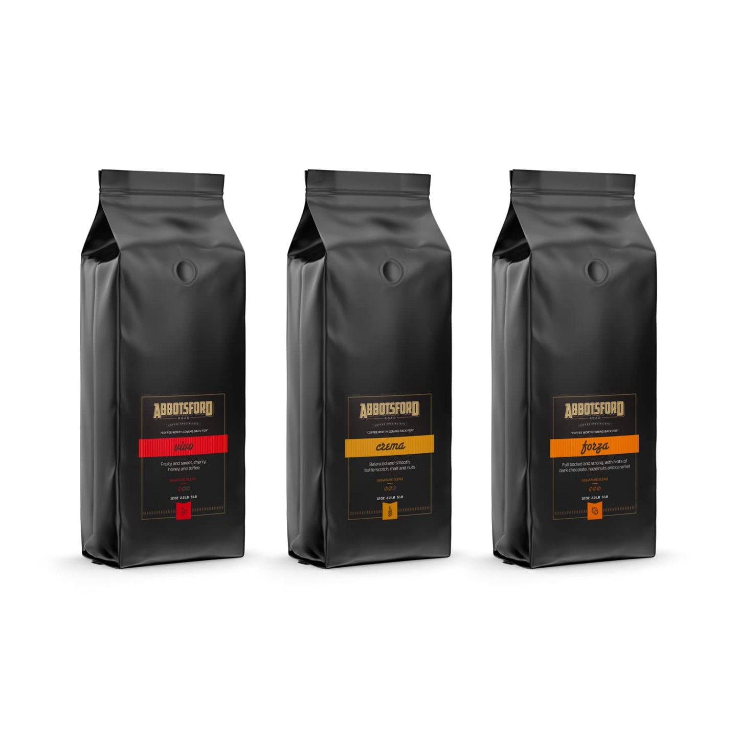 Medium Roast Coffee Sampler Variety Pack, Ground Coffee, Gourmet Espresso Specialty Coffee, Includes Three 12oz Bags