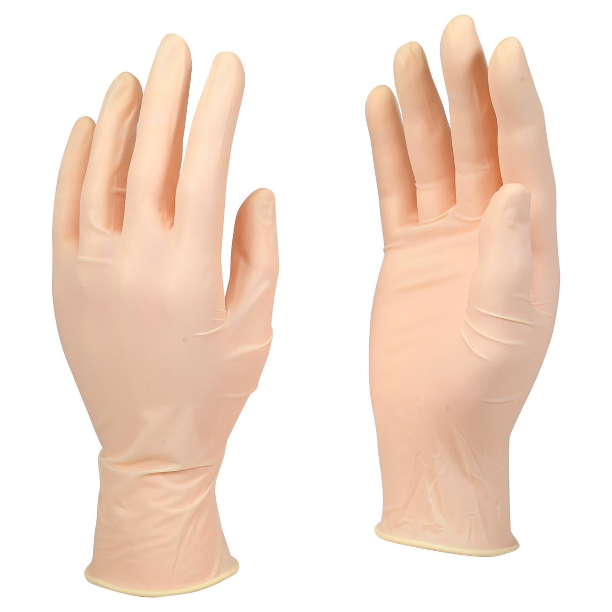 DASH AloePRO Natural Rubber Latex Exam Gloves - L | Powder-Free Medical Grade Gloves | Full Texture, Aloe-Infused Latex Gloves | 240mm Length, 1.5 AQL