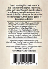 Maple Craft Foods, Strawberry Vermont Maple Syrup (Organic)