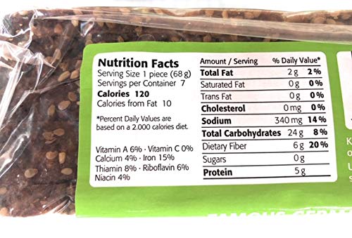 German Three Grain Bread Delba Famous Feldkamp Toast 2 Pack 16.75 oz Kosher Product of Germany
