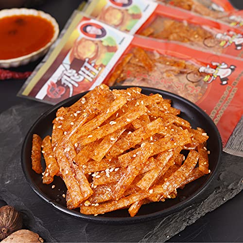YUYONGTANG ??????8090??????????????? ???18gFeiwang Hunan spicy strips 8090 nostalgic snacks snacks spicy strips spicy slices spicy skin spicy strips