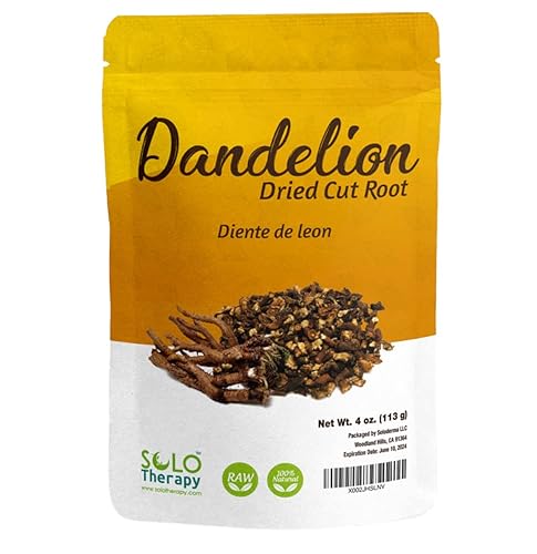 Dandelion Dried Cut Root 4 oz, Taraxacum Officinale, Dandelion Root Tea, 4 oz, Diente De León, Product From Bulgaria, Packaged in the USA