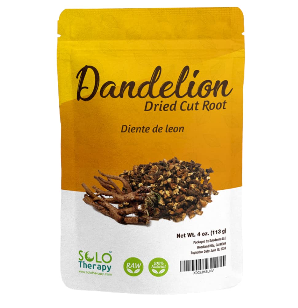 Dandelion Dried Cut Root 4 oz, Taraxacum Officinale, Dandelion Root Tea, 4 oz, Diente De León, Product From Bulgaria, Packaged in the USA