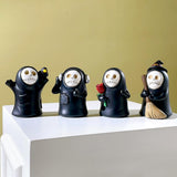 Ghost ornaments skull wizard faceless horror ornaments home desktop resin ornaments (a style)