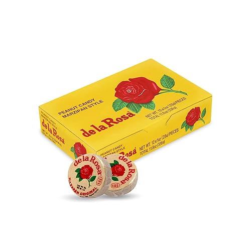 De la Rosa Mazapan, Mexican Original Peanut Candy, Regular and covered in chocolate (Regular, Pack of 12)