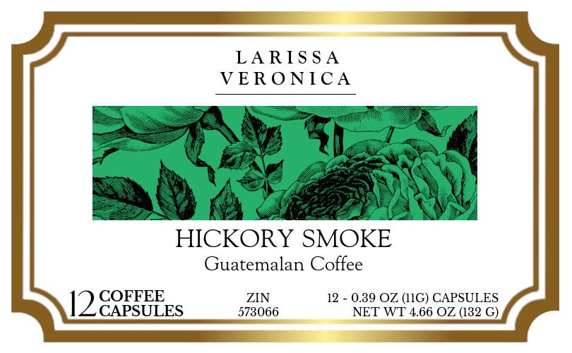 Hickory Smoke Guatemalan Coffee (Single Serve K-Cup Pods) (Gourmet, Naturally Flavored, Whole Coffee Beans) (12 pods, ZIN: 573066) - 2 Pack