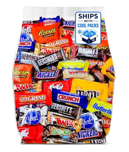 Assorted Chocolate Candy Variety Pack - 5lb Bulk Chocolate Candy Individually Wrapped - Bulk Candy Assortment for Pinata Stuffers, Party Favors