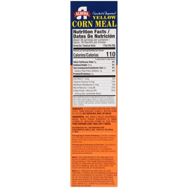 Albers Yellow Corn Meal, 40 OZ (Pack of 2)