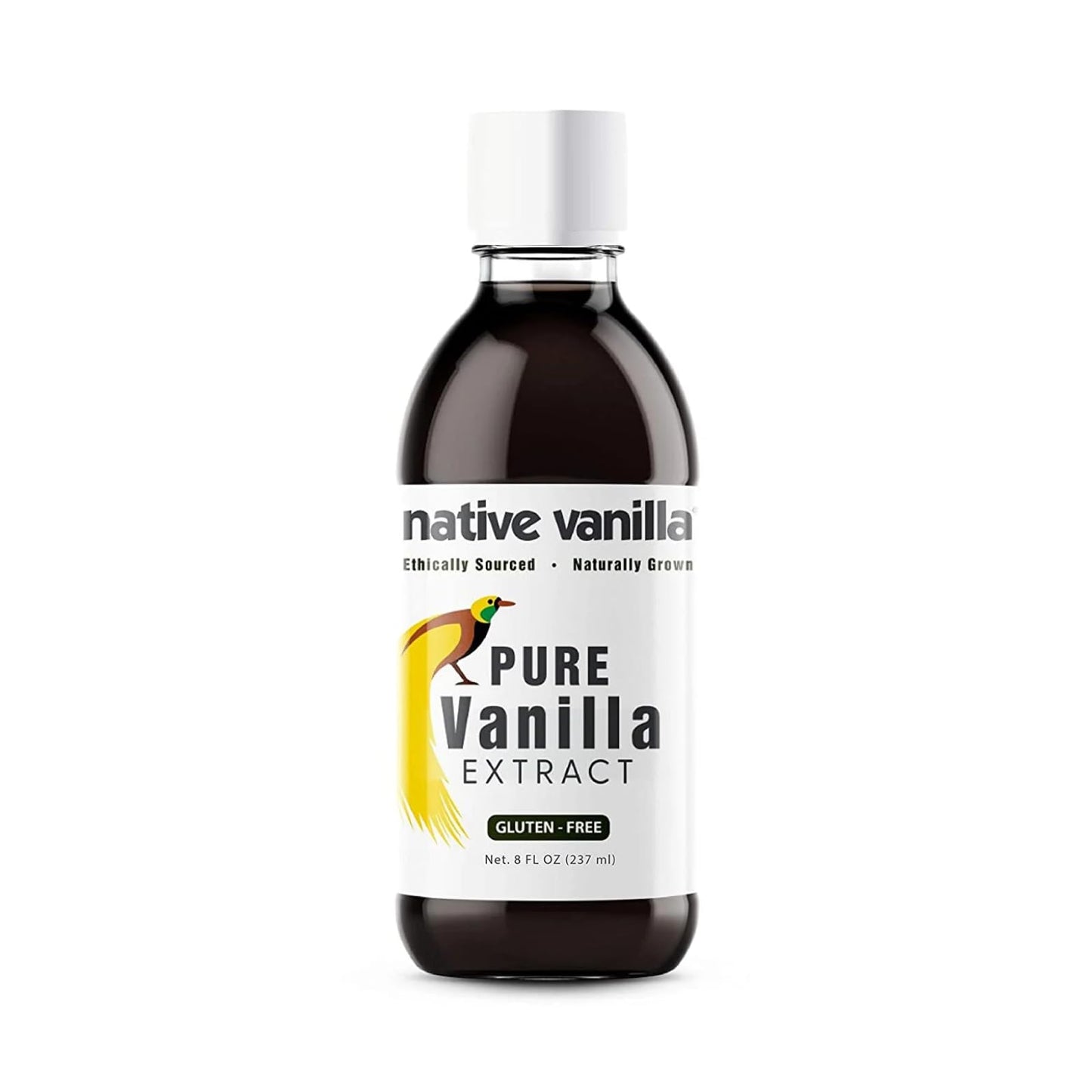 8 oz Pure Vanilla Extract - 100% Real Vanilla Extract - For Cooking, Drinks & Desserts - 100% Vegan, Sugar Free & Kosher - Non-GMO & Gluten-Free