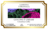 Coconut Cream Colombian Coffee (Single Serve K-Cup Pods) (Gourmet, Naturally Flavored, Whole Coffee Beans) (12 pods, ZIN: 572219)