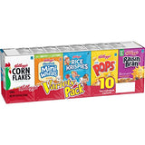 Kellogg's Breakfast Cereal Assorted Variety Pack, Corn Flakes, Frosted Flakes, Frosted Mini-Wheats Original, Raisin Bran, Froot Loops, Corn Pops, Rice