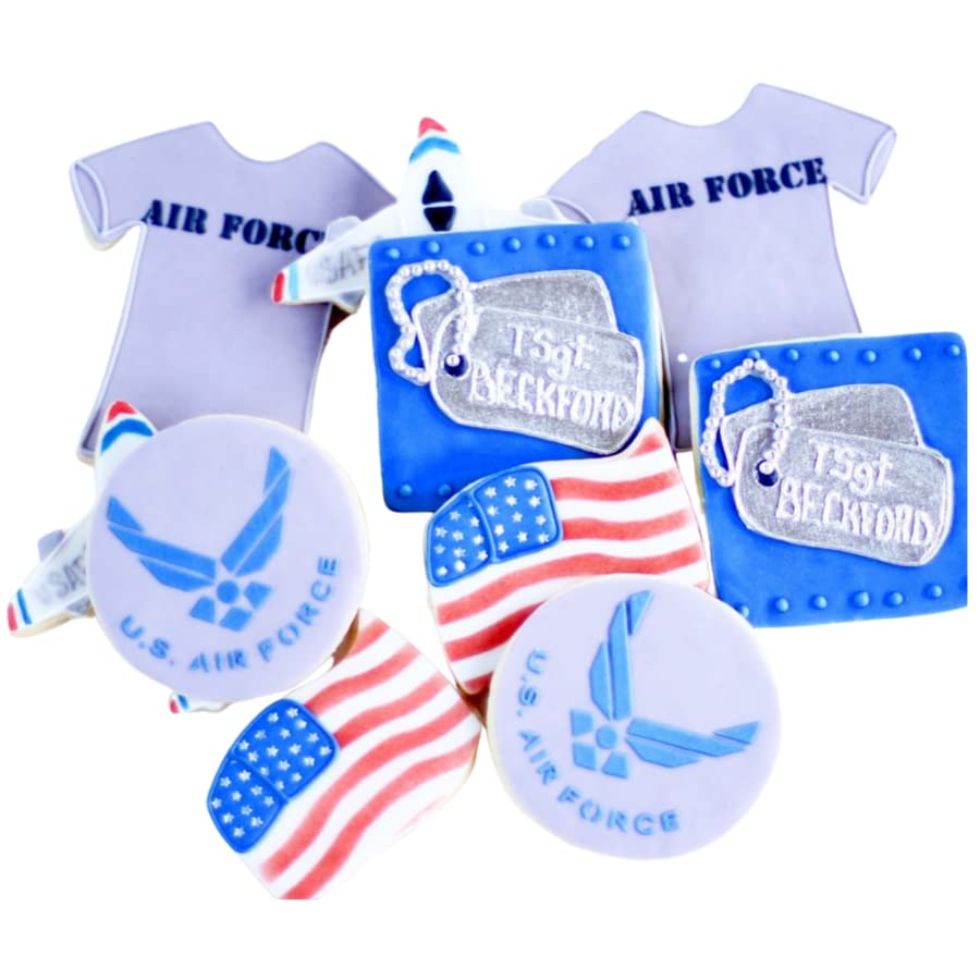 ½ Dz. Air Force Cookies! Military, USAF, Retirement Birthday Themed Party Favors or Gift!