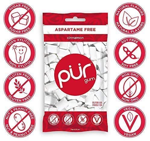 PUR Gum Cinnamon, 55 Count (pack of 2)