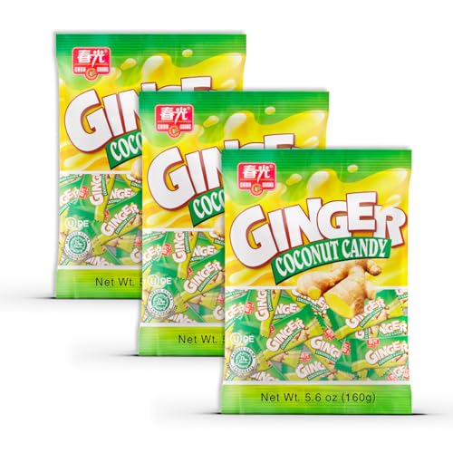 Chun Guang Ginger Coconut Candy, 5.6 Ounce (Pack of 3)