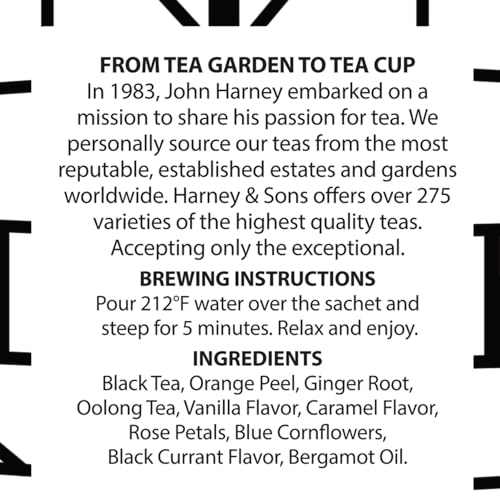 Harney & Sons Shakespeare's Globe, A Midsummer Night's Tea, 20 Sachets of Black Tea