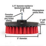 DUOSHIDA Drill Brush Soft Medium Stiff Bristle Powered Scrub Attachments Cleaning Kit for Bathroom Shower Grout Carpet Tires Boats Ceramic Marble
