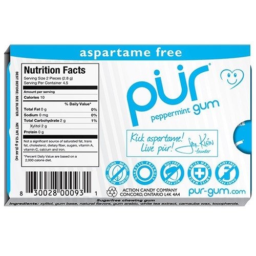 PUR GUM GUM PEPPERMINT, 9 PC