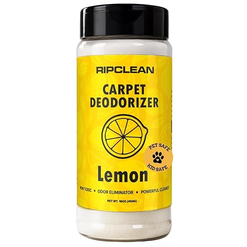 Ripclean Carpet Deodorizer & Freshener Cleaning Powder, Odor Eliminator for Strong Odors & Homes w/Pets, Safe around Kids & Pets, Use on Carpet, Rugs
