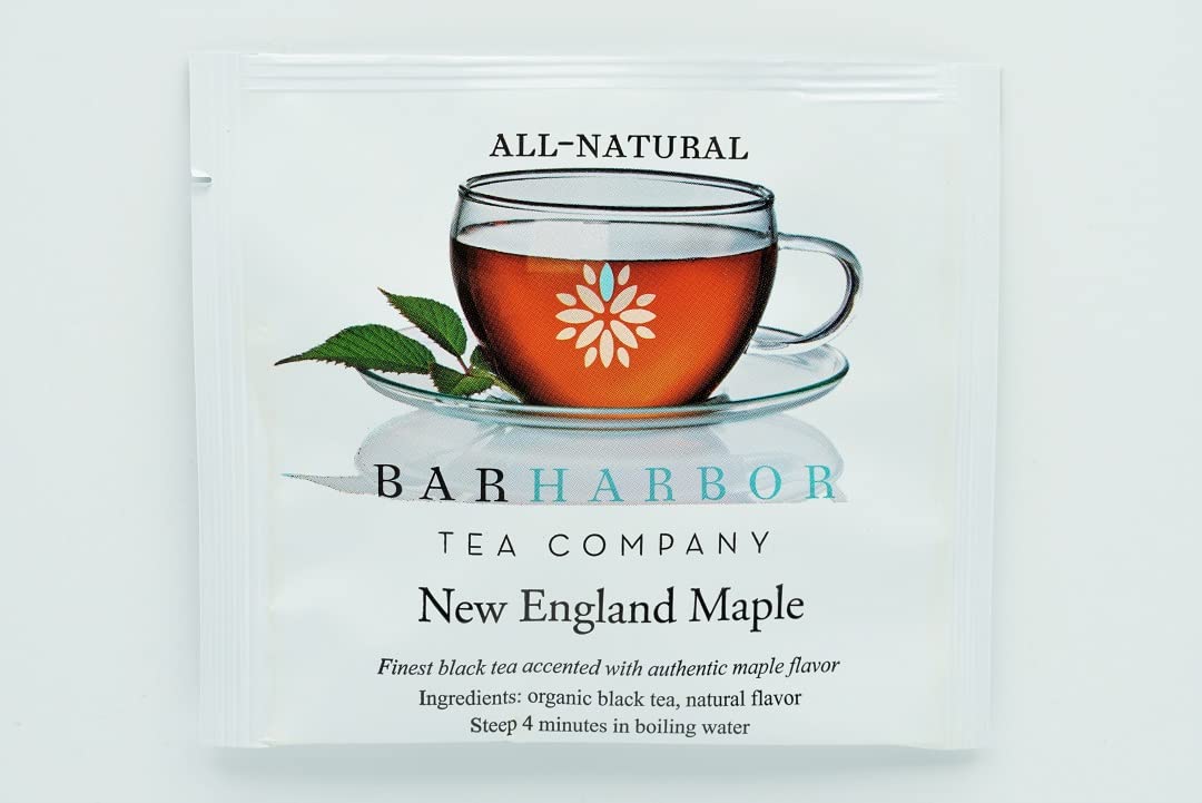 New England Maple Black Tea, Organic, 15 Count, All Natural Caffiene, Box of 15 Sachets