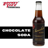 Rocket Fizz Chocolate Soda Flavor | Cane Sugar | Craft Soda Pop Drinks | 12 oz in Glass Bottle (Single Bottle)