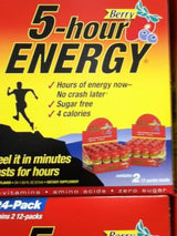 5 Hour Energy Shot Berry 12 Pack of 2 Ounce Bottles, Brown