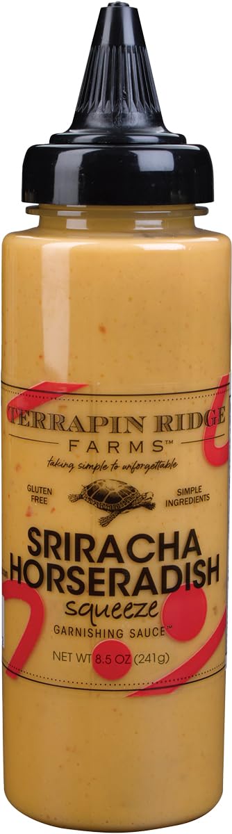 Terrapin Ridge Farms Sriracha Horseradish Garnishing Sauce - Bold & Spicy Flavor - Gluten-Free, Keto Friendly - 8.5 oz, 1-Pack