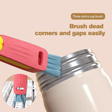 3 in 1 Cup Lid Cleaning Brush, 2025 Upgrade Cups Cleanings Brushs Portable Crevice Cleanings Brushs Set for Baby Bottle Gap Tight Spaces Cups