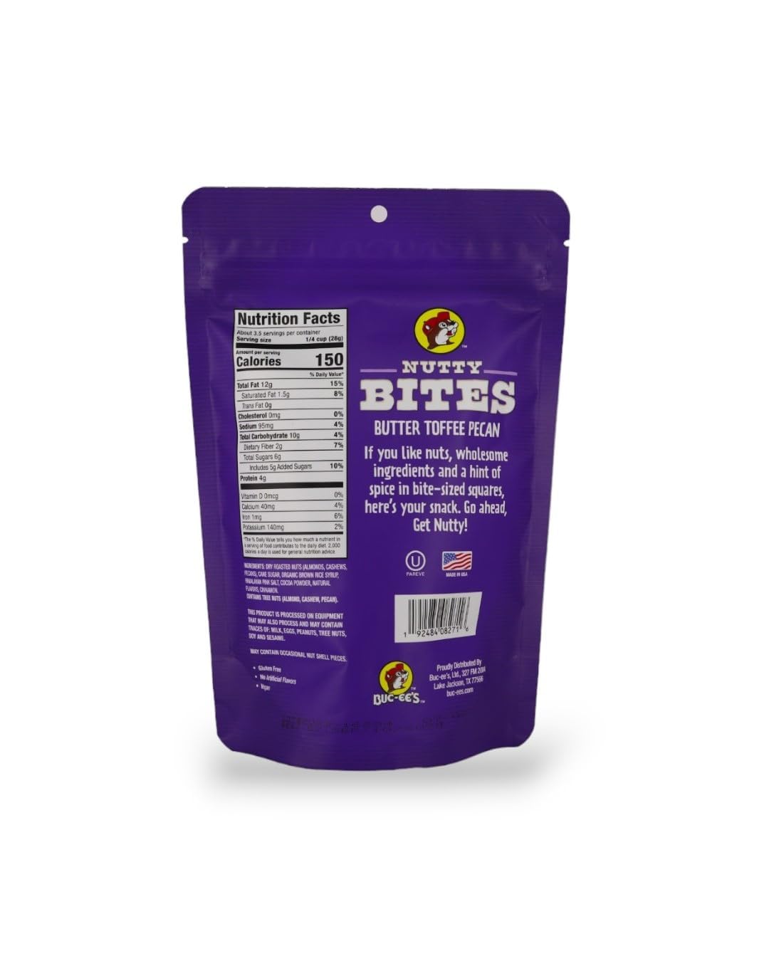 Buc-ee’s Nutty Bites - Sweet & Crunchy Nut Clusters | Gourmet Candied Nuts & Seeds Mix | Gluten-Free Snack for On-the-Go & Office Snacking (Butter
