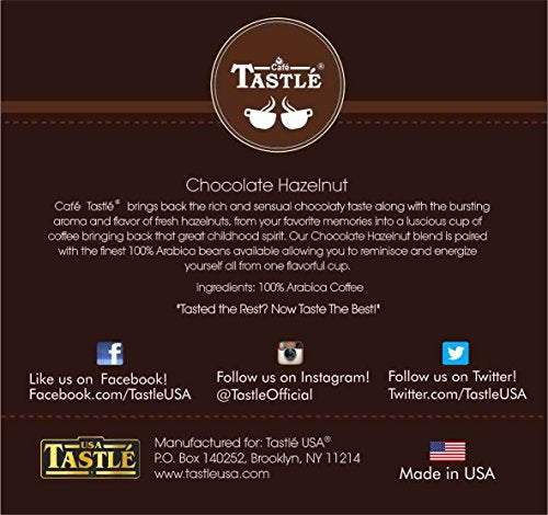 Cafe Tastlé Chocolate Hazelnut Single Serve Coffee, 72 Count (Pack of 6)