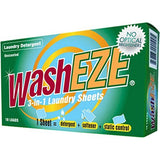 WashEZE 3-in-1 Laundry Detergent Sheets: Unscented Laundry Sheets - 120 Count Detergent Fabric Softener and Static Guard all in ONE SHEET! Saves You