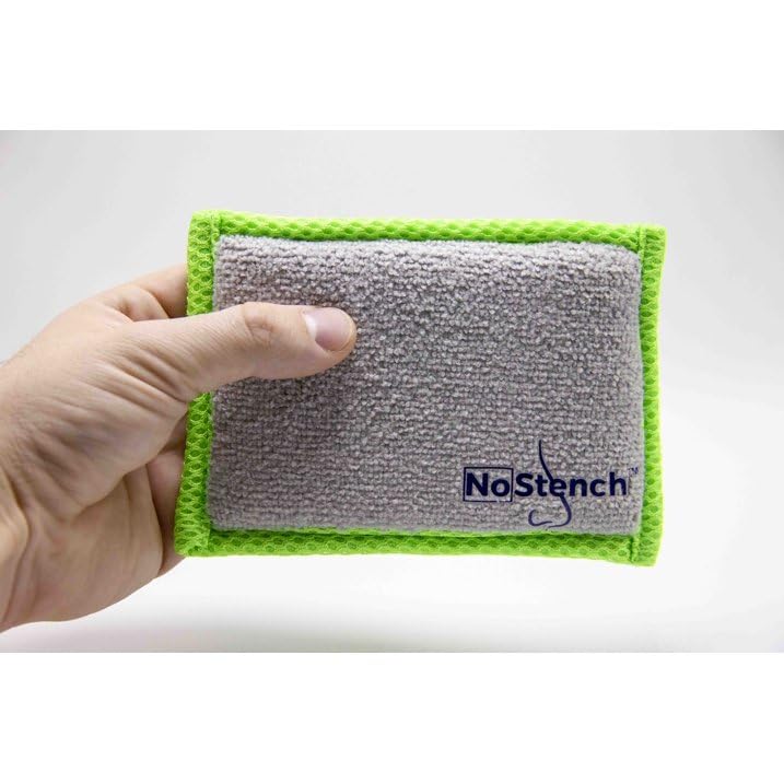 NoStench Reusable Sponges for Dishes, Odor Resistant Dishwashing Sponge, Non-Scratch Microfiber Mesh and Terry Cloth Sponges, Durable Dishwashing