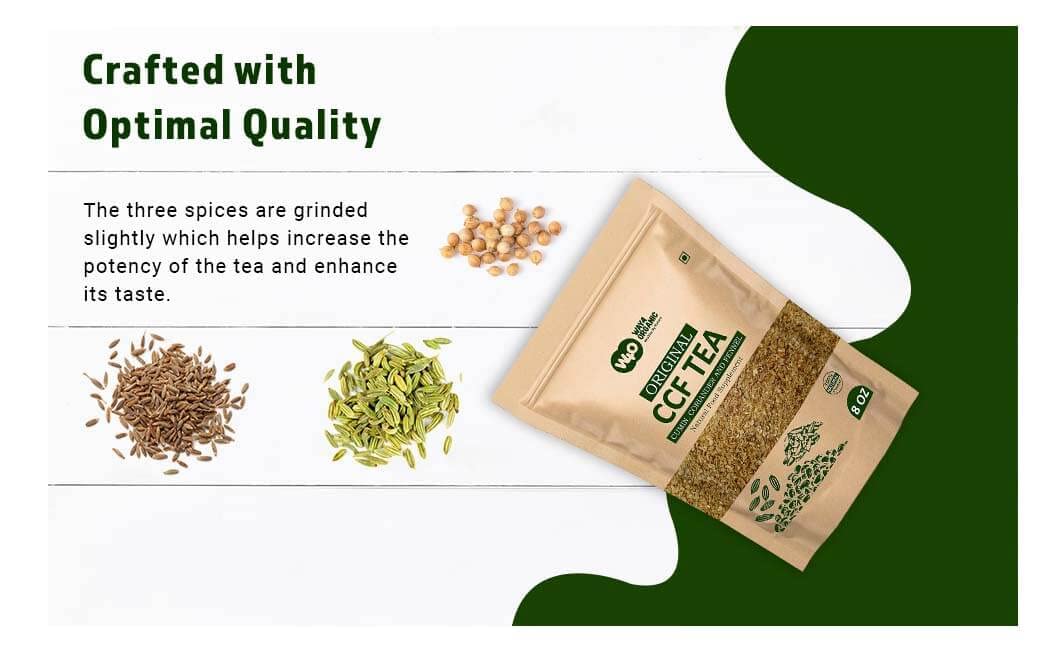 CCF Tea (Cumin, Coriander, Fennel) - Digestive Tea to Support Natural Detoxification 8 Ounces (Pack of 1)