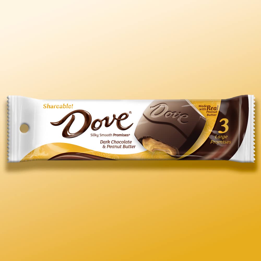 DOVE Large PROMISES Dark Chocolate Peanut Butter Candy, 2.75 oz Pack
